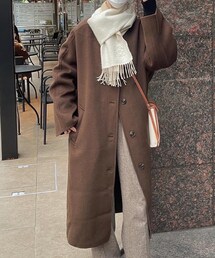 mecherie | ノーカラーコート