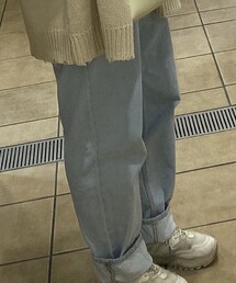 H&M | すそ折り返したくて1.2サイズ大きめの買った！(デニムパンツ)