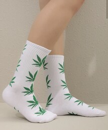 Shine | リーフプリントクルーソックス(ソックス/靴下)