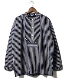modAS | モダス modAS フィッシャーマンシャツ バンドカラー ストライプ プルオーバー 1000 FISHERMAN ORIGINAL modAS (MODAS-1000)(シャツ/ブラウス)