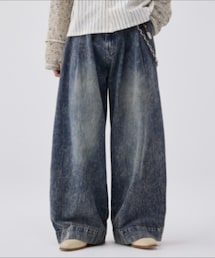 soerte | WIDE BUGGY VINTAGE LIKE DENIM PANTS " MUD DYEING / WASHED "/ワイドバギーヴィンテージライクデニムパンツ(デニムパンツ)