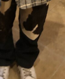 ハラコの切り替えのデニムパンツ | デニムパンツ