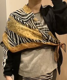 ヒョウ柄とゼブラ柄の古着のスカーフ | バンダナ/スカーフ