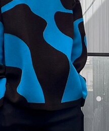 UNITED TOKYO | フリクトアートショルダージップニット ¥25,300(ニット/セーター)