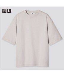 UNIQLO | エアリズムコットンオーバーサイズTシャツ（5分袖）(Tシャツ/カットソー)