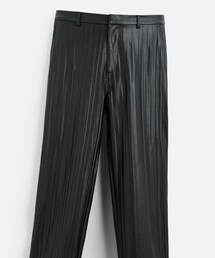 ZARA | プリーツフェイクレザー(その他パンツ)