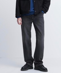 UNIQLO | ワイドフィットジーンズ（丈長め84cm）(デニムパンツ)