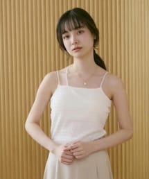 しまむら | chocoさんさん×しまむらコラボ　カップ付きキャミソール　M　中白(キャミソール)