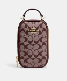 COACH | エヴァ フォーンクロスボディ・シグネ チャーシャンブレー　CH152 SVM6A　ワイン　大型店限定(バッグ)