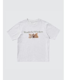 UNIQLO | キャット・フォトグラフUT/リラックスフィット　M　ライトグレー(Tシャツ/カットソー)