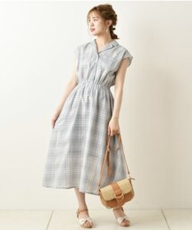 one after another NICE CLAUP | アウトレット限定　チェックシャツワンピース(シャツワンピース)