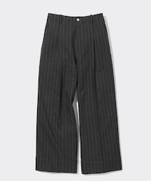 GU | タックワイドパンツ(ストライプ) beautiful people (セットアップ可能)(スラックス)