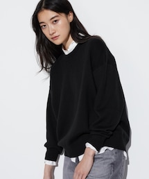UNIQLO | スムースコットンリラックスクルーセーター(ニット/セーター)