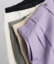 UNIQLO | リネンブレンドタックワイドパンツ(その他パンツ)