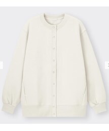 GU | ヘビーウェイトスウェット オーバーサイズ カーディガン(長袖)(スウェット)