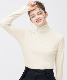 GU | ソフトリブタートルネックT(Tシャツ/カットソー)