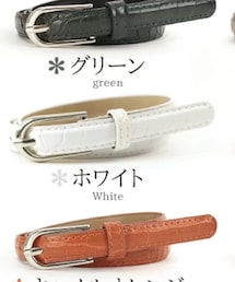 ナチュラルベリー | クロコダイル柄細ベルト(ベルト)