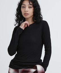 UNIQLO | シアージャージークルーネックT（長袖）(Tシャツ/カットソー)