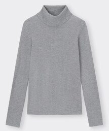 GU | リブタートルネックセーター(長袖)(ニット/セーター)