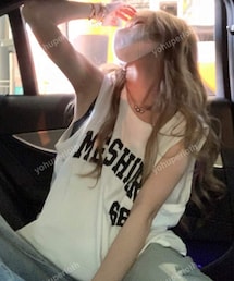 SHEIN | レディースノースリーブ ラウンドネック 『love』レタープリント ベスト 27988563(Tシャツ/カットソー)