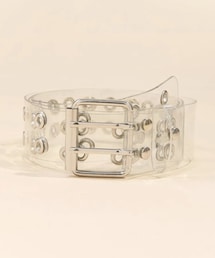 SHEIN | 1975601 アイレットデコレーション クリアベルト クリア(ベルト)