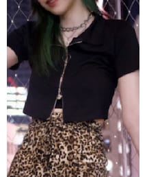 Honeyspot | SHEIN クロップシャツ(シャツ/ブラウス)