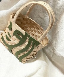 Handmade | ハンドメイドのカゴバックです。スタバのロゴの人魚「サイレーン」をモチーフにしました。(かごバッグ)