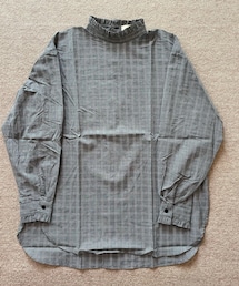 earth music&ecology | グレンチェックスタンドフリルシャツ(シャツ/ブラウス)