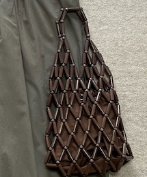 Lattice | ウッドビーズバッグ(ハンドバッグ)