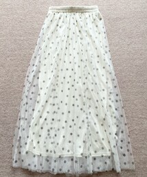 しまむら | 濃白ドットチュールスカート（LUNACION）(スカート)