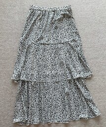 しまむら | あやさんコラボ。レオパ柄ティアードスカート。(スカート)
