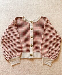 Agreable | テラコッタレトロ柄2wayニットカーディガン。(カーディガン/ボレロ)