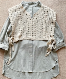 しまむら | ilsolore   中緑 2セットYOニットV+バンド(トップス)