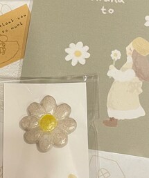 teto ohana to | ぷくりマーガレット(ブローチ/コサージュ)