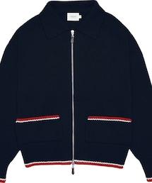 UNFOLK | #-77 5G lily cotton knit polo blouson(ニット/セーター)