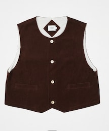 UNFOLK | #-94 12W corduroy classic vest (Brown)(ベスト)