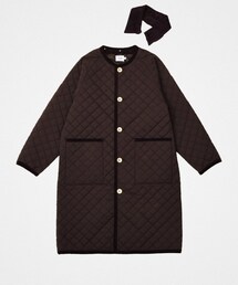 UNFOLK | #-72 Diamond Quilt 2way coat (Brown)(ジャケット/アウター)