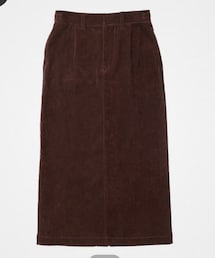 UNFOLK | #-95 12W corduroy notuck tight skirt (Brown)(スカート)