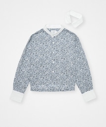 UNFLOK | #-79 2way detachable collar liberty print shirt (Navy)(シャツ/ブラウス)