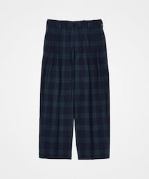 UNFOLK | #-75 W/P gabardine 2tuck straight check pants(パンツ)