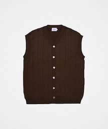 UNFOLK | #-09 16G giza cotton vneck knit vest(ニット/セーター)