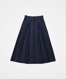UNFOLK | #-70 Rigid denim 2tuck skirt Navy 0, 1 ¥25,800-(デニムスカート)