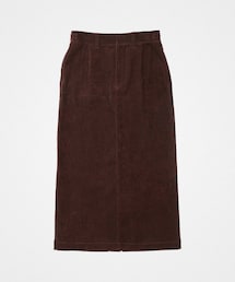 UNFOLK | #-95 12W corduroy notuck tight skirt (Brown)(スカート)