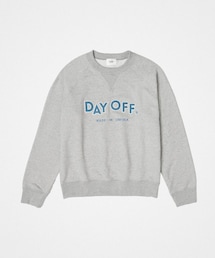 UNFOLK | -80 "DAYOFF" loose embroidery sweat (Gray)(スウェット)