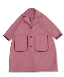 POPPY | piping retro cocoon coat(red pattern)(ジャケット/アウター)