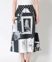 Cepica | フラワープリント切替フレアスカート(スカート)