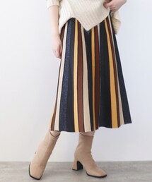 Cepica | ラメ入り配色ラインニットスカート(スカート)