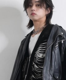 TAKATO｜MAISON SPECIALのライダースジャケットを使ったコーディネート