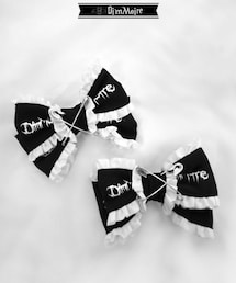 DimMoire | 安全ピン×フリルリボン(バレッタ/ヘアクリップ)