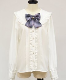 Amavel | チェックリボン付ハートレースブラウス(シャツ/ブラウス)